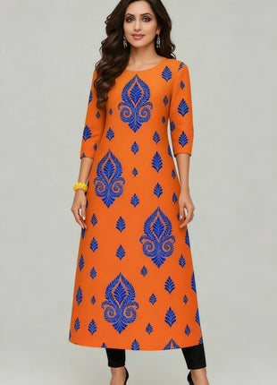 Muslim Dress Kurtta Women Fashionable Elegant National Style Straight Turkish Abaya Slit hem Colorful Elephant 2026 Pattern