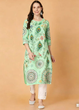 Muslim Black Dress Kurt Women's Fashionable Slit hem Straight Tube Casual Flowers Elephant Pattern Islamic Abito Donna Musulmana