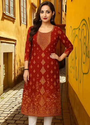 Muslim Kurtta Women Casual Fashion Dress National Style Straight Tube Casual Ethnic Abito Donna Musulmana Slit hem Turkish Abaya