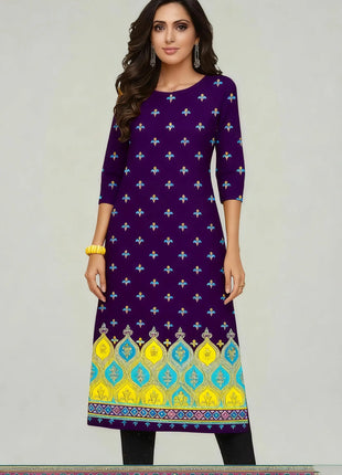 Muslim 2026 Dress Kurt Women's Fashionable And Elegant Slit Hem Kurtta Straight Tube Casual Modest Dress Abito Donna Musulmana