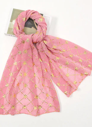 Muslim Chiffon Hijab Scarf Women Long Sequin Fabric Head Wrap For Women Hijabs Scarves Ladies Muslim Veil Jersey Hijabs