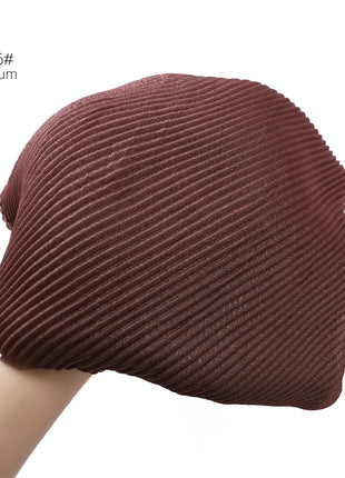 New Breathable Soft Solid Color Silver Silk Crumpled Shiny Pleated Shawl Women's Hair Towel Scarf One Piece Dropshipping