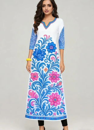 National style Kurt Women's Fashion Comfortable Long Sleeve Straight Casual Ethnic Peacock Pattern New Dress Ladies Abaya Muslim