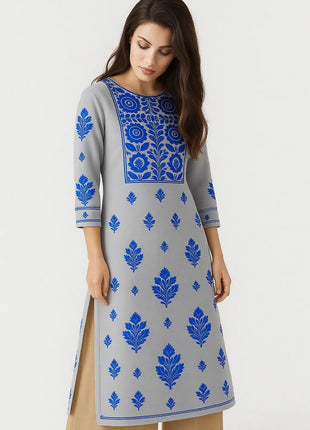 Muslim Dress Kurt Women's Fashionable And Elegant Straight Tube Slit hem Colorful Islamic Clothing For Women Girls Prayer Dress