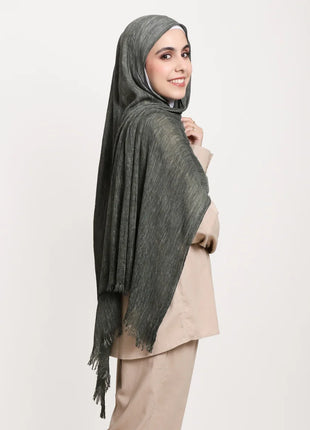 New Arrival Crinkle Rayon Hijab for Women Muslim Scarf Shawls Tie-dye Headscarf Wraps Plain Modal Cotton Islamic Turban Ramanda