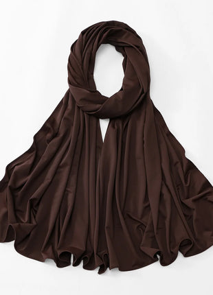 New Liquid Jersey Hijab Scarf for Women Headscarf Shimmer Imitation Silk Scarf Solid Shawl Wraps Muslim Headband Turban 170*60cm