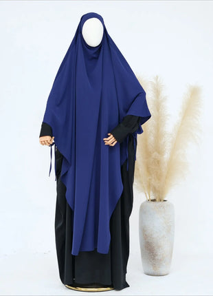 Eid Muslim Women Khimar Hijab Islamic Dubai Solid Color Scarves Turban Arab Ladies Praying Headdress Ramadan Long Headscarf 2025