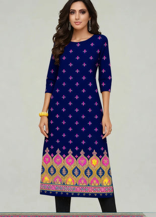 Muslim 2026 Dress Kurt Women's Fashionable And Elegant Slit hem Straight Tube Casual Flowers Pattern Robe Abito Donna Musulmana