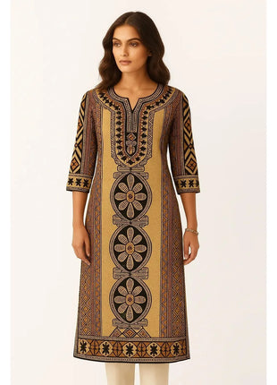 Muslim Kurt Flowers Women's Fashion Comfortable Long Sleeve Straight Casual Ethnic Vestidos Longos Parrot 3D Print New Dress