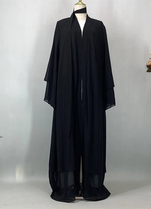 Ramadan Kebaya Chiffon Open Abaya For Women Muslim Dress Kaftan Islam Clothing Caftan Marocain Femme Modest Robe Dubai Kimono
