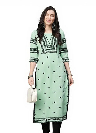 Muslim Kurt Flowers Women's Fashion Comfortable National style Straight Casual Ethnic Vestidos Slit hem Abito Donna Musulmana