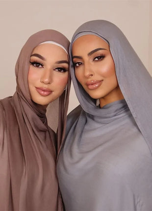 Fashion Modal Hijab Rayon Cotton Shawls Muslim Hijabs For Women Plain Scarf Big Size Headscarf Islamic Turban Headband 190*85cm