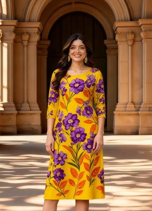 Muslim Kurtta Women's Casual Fashion Dress National style Straight Tube Casual Turkish Abaya Kaftan Moroccan Slit hem Robe