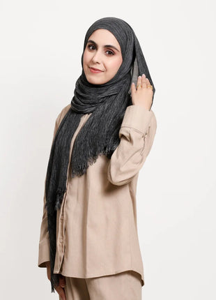 New Arrival Crinkle Rayon Hijab for Women Muslim Scarf Shawls Tie-dye Headscarf Wraps Plain Modal Cotton Islamic Turban Ramanda