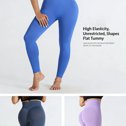 High Waist Yoga Pants Women's Honey High Waist Tight Shaping No Friction Hip Lift No Embarrassment Line Daily Casual Sweatpants