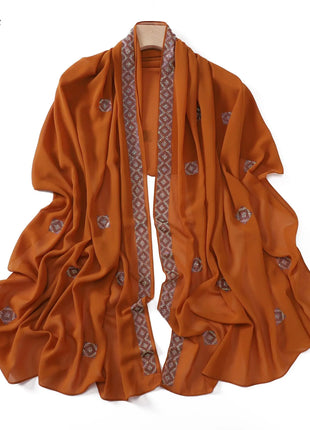 Fashion Rhinestone Chiffon Long Scarf Shawl for Women Head Wrap Hijab Turban Islam Veil Bandanas Bufanda Foulard Turbante Mujer