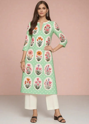 Muslim 2026 Women's Kurt Fashionable And Elegant Straight Tube Casual Peacock Pattern Flowers Comfortable Dress Abayas Femme