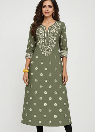 Muslim 2026 Dress Kurt Women's Fashionable And Elegant Long Sleeved Straight Tube Casual Round Neck Colorful Pattern Noble Skirt