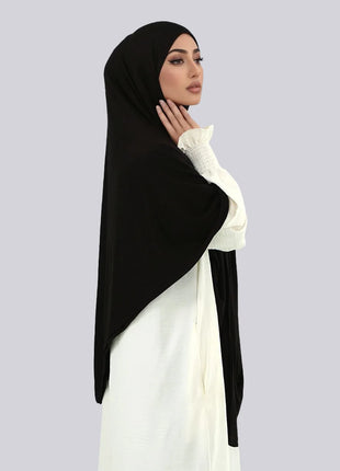 145*145cm Large Size Jersey Modal Square Scarf Stretchy Muslim Instant Hijab Layer Khimar Eid Islamic Women Prayer Headscarf