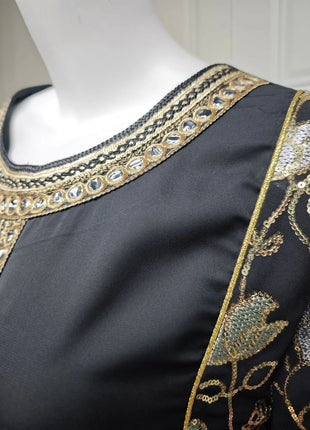 Eid Sequins Muslim Dress for Women Embroidery Party Long Dresses Robe Ramadan Dubai Kaftan Islam Vestidos Jalabiya Dresses 2025