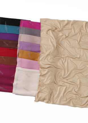 Bling Bling Rhinestone Scarf for Women Sparkling Sport Scarf Non-Shed Crystal Wrap Sun Protective musilim hijab Yoga Party Gift