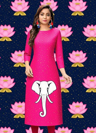 Dress Kurtta Women Fashionable Straight Tube Casual Bright Slit hem Flowers Patterns Robe Arabe Robe Abito Donna Musulmana