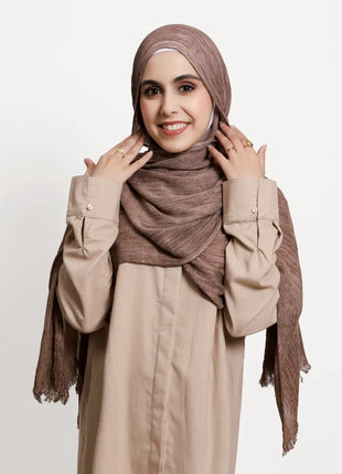 New Arrival Crinkle Rayon Hijab for Women Muslim Scarf Shawls Tie-dye Headscarf Wraps Plain Modal Cotton Islamic Turban Ramanda