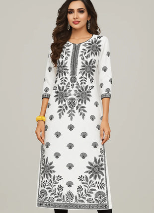 Muslim Dress Kurt Women's Fashionable Elegant National style Straight Tube Casual RSlit Hem Flowers Pattern Noble Skirt 2026