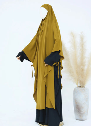 Eid Muslim Women Khimar Hijab Islamic Dubai Solid Color Scarves Turban Arab Ladies Praying Headdress Ramadan Long Headscarf 2025