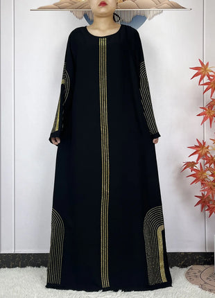 2024 New Muslim Chiffon Abayas For Women Robe Caftan Dubai Islam Clothing African Abaya Long Sleeved Fashion Dress With Turban