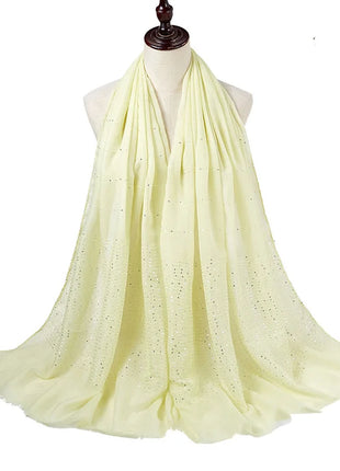 Cotton Linen Hijabs Scarf Turban Hijab Comfort Wearing Soft Paillette Shawls Fringed Muslim Fashion Women Scarves Hijab Ramadan