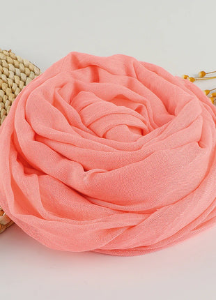 Muslim Cotton Linen Hijabs For Women Scarf Thin Plain Shawls Femme Musulman Soft Viscose Rayon Headscarf Islamic Turban Headband