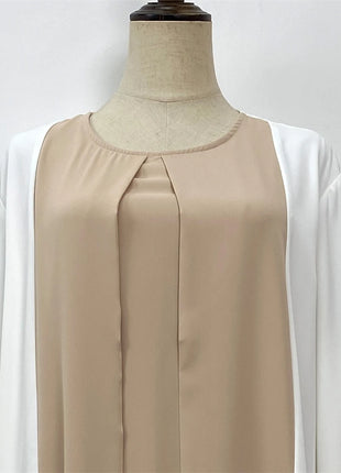 Ramadan Eid Muslim Abaya Dubai Luxury Splicing Fake Two Pieces Abayas For Women Kaftan Modest Dress Islam Caftan Marocain Femme