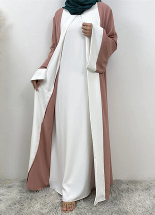 Ramadan Eid Muslim Abaya Dubai Luxury Splicing Fake Two Pieces Abayas For Women Kaftan Modest Dress Islam Caftan Marocain Femme