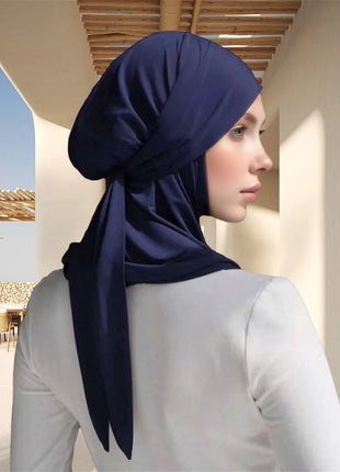 Modal Cotton Jersey Hijab Scarf Long Muslim Shawl Plain Soft Turban Tie Head Wraps For Women Africa Headband