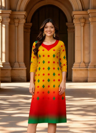 Muslim Peacock Kurtta Women Casual Fashion Dress National style Straight Tube Casual Ethnic Abito Donna Musulmana Turkish Abaya