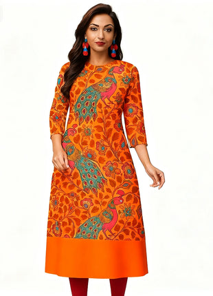 Muslim 2026 Women's Kurt Fashionable And Elegant Straight Tube Casual Slit hem Pattern Peacock Abito Donna Musulmana