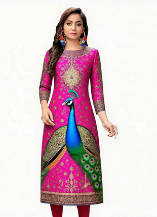 Muslim Dress Kurt Women's Fashionable Elegant Straight Tube Casual Peacock National Style Abito Donna Musulmana