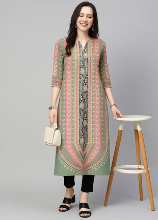 Muslim Kurt Women's Fashionable And Comfortable Kurt Dress Long Sleeved Straight Tube Casual Ethnic Middle Eastern Arabic Dress