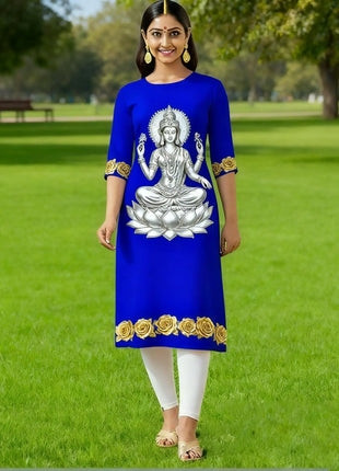 Muslim Dress Kurt Women Fashionable Elegant Straight Tube Casual Slit hem Color Peacock Pattern Islamic Clothing For Women
