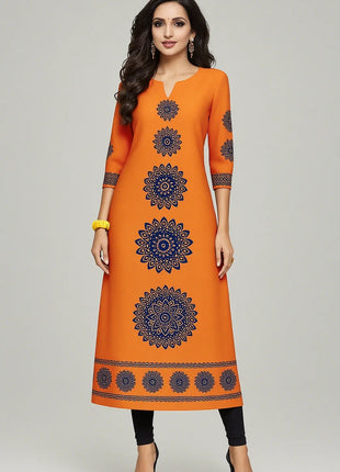 Muslim 2026 Dress Kurt Women's Fashionable And Elegant Long Sleeved Straight Tube Casual Round Neck Colorful Pattern Noble Skirt