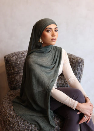 Premium Rayon Cotton Wrinkle Hijab Scarf For Woman Muslim Hijabs Fashion Soft Shawl Islam Turban Ramadan Soild Headband 180*80cm