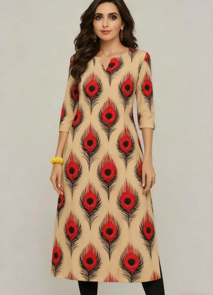 Muslim Kurtta women's Casual Fashion Dress National style Straight Tube Casual Ethnic Flower Round Neck Regular Design Sense