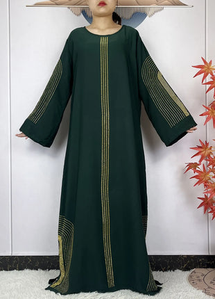 2024 New Muslim Chiffon Abayas For Women Robe Caftan Dubai Islam Clothing African Abaya Long Sleeved Fashion Dress With Turban