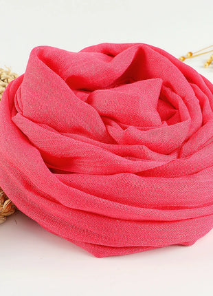 Muslim Cotton Linen Hijabs For Women Scarf Thin Plain Shawls Femme Musulman Soft Viscose Rayon Headscarf Islamic Turban Headband