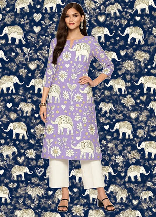 Muslim Women Kurt Casual Dress Long Sleeve Straight Casual Ethnic Flower Mandarin O-Neck Round Regular Size 3D Design Suitable