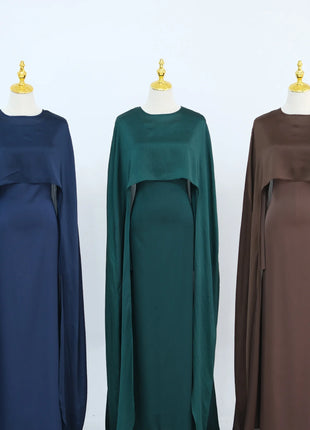 Ramadan 2 Piece Muslim Women Set Dubai Modest Abaya Islam Abayas Femme Elegant Arabic Clothing Fashion Turkey Solid Outfit 2025