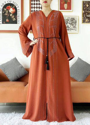 Laxury Design New Women Elegant Dress Chiffon Open Abaya Muslim Women Dress Islamic Clothing Cardigan Abaya Women Muslim Dress