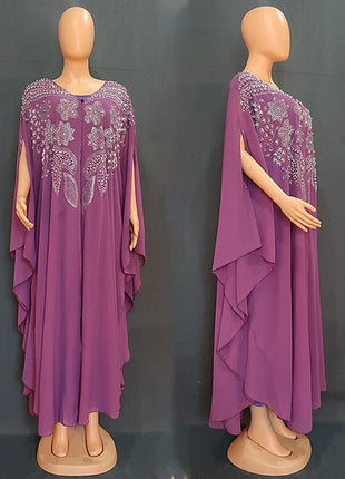 Abayas For Women Dubai Luxury 2024 Chiffon Boubou Muslim Fashion Dress Caftan Marocain Wedding Party Occasions Djellaba Femme