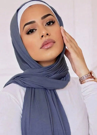 Premium Modal Cotton Jersey Hijab Scarf Muslim Long Shawl Women Plain Soft Turban Tie Head Wraps Africa Female Headband 170x60cm